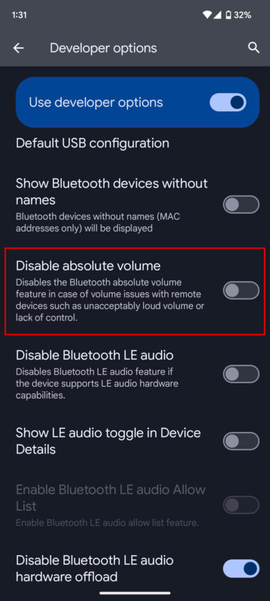 How To Disable The Bluetooth Absolute Volume On Android