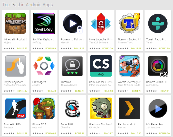 Hidden Play Store link shows you "Top Android Apps", minus the games