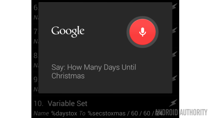 customization - how many days until Christmas? Voice input and variable management in Tasker - Android Authority