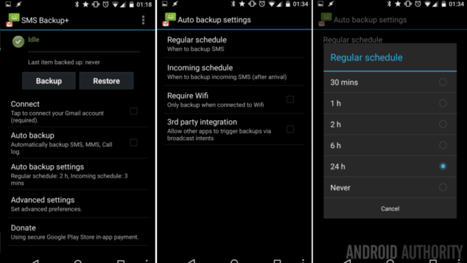 Backup Your Sms, Mms And Call Log Automatically - Android Customization 