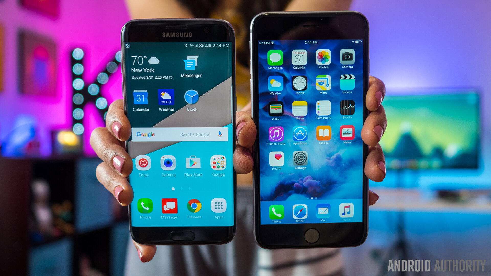 vingerafdruk bizon gips Samsung Galaxy S7 Edge vs iPhone 6s Plus - Android Authority