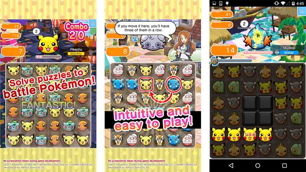 Pokemon Shuffle Mobile - best match-three games