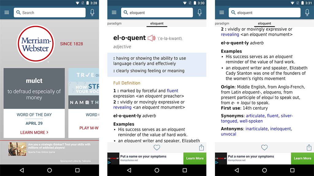 best free offline thesaurus app for android