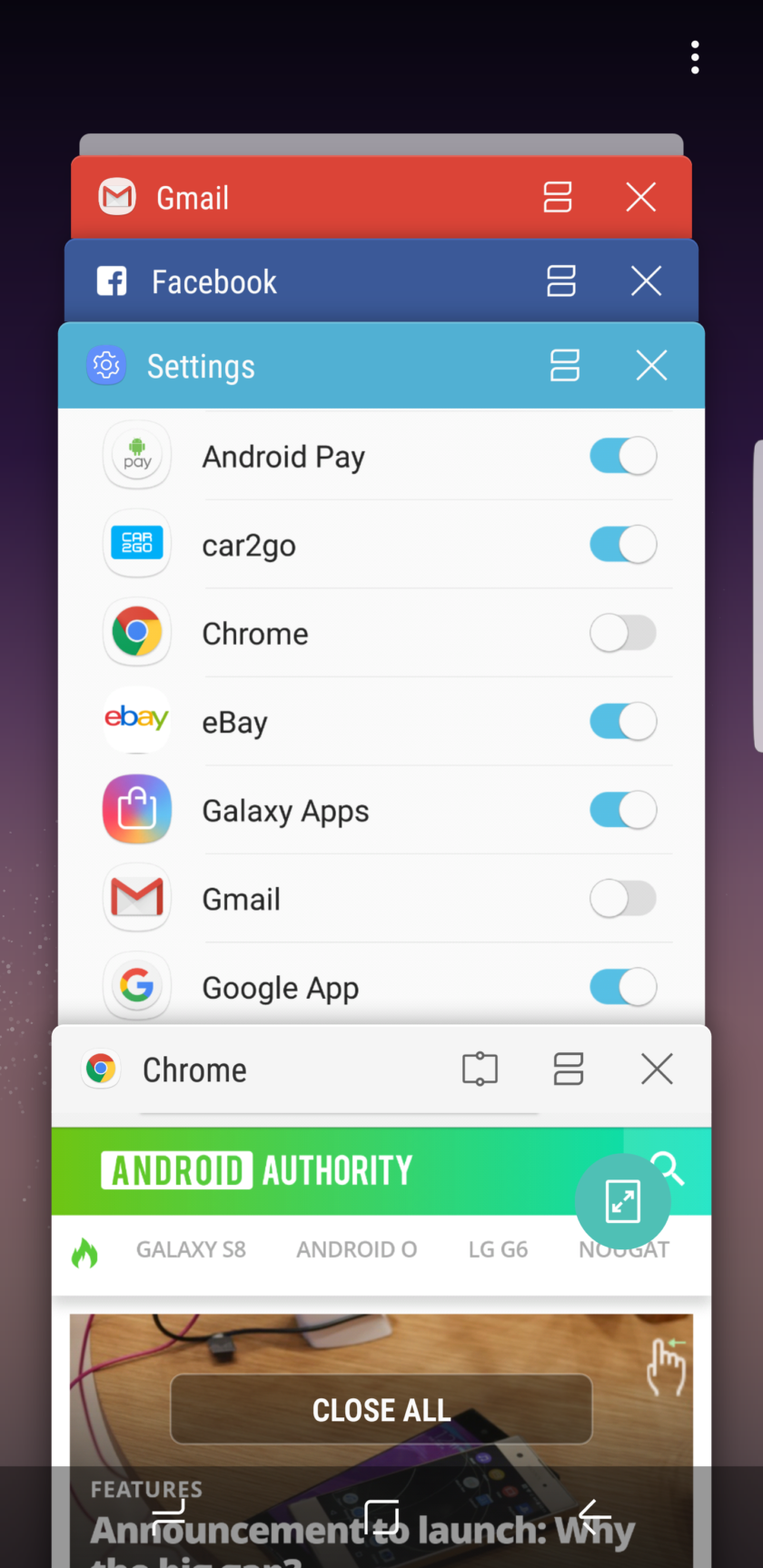 full screen apps samsung