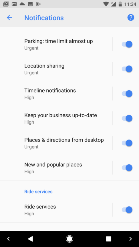 Google Maps Beta Adds Notification Channels For Android O - Android 