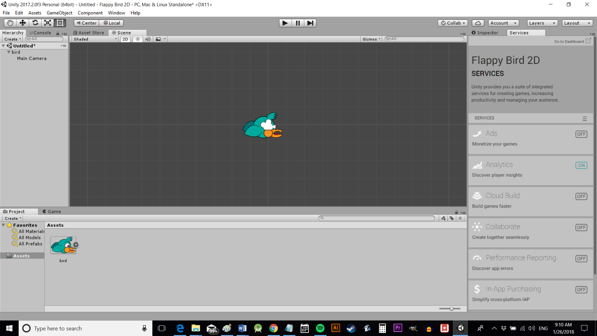 A Flappy Bird style game in Unity (source code included