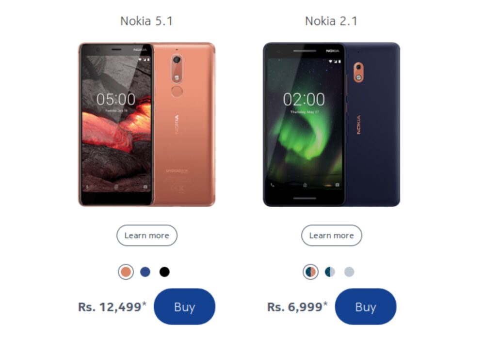 Nokia 5.1 and Nokia 2.1 India prices spotted: Here's what they'll cost