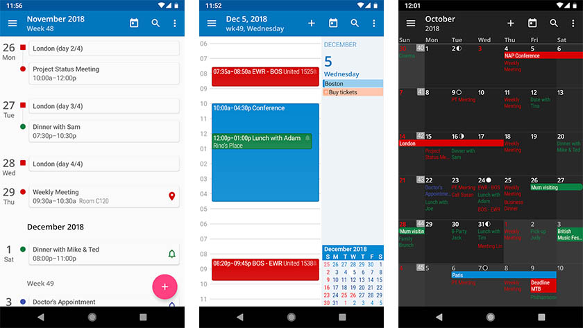 Приложение Календарь для Android