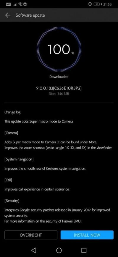 HUAWEI Mate 20 Pro update makes super macro mode a standalone mode