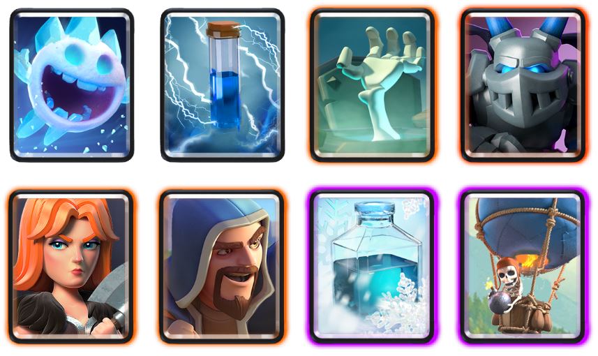 Clash Royale - Best Decks To Get to Arena 8 from Arena 7! Hog Rider, Golem,  Royal Giant, Balloon 