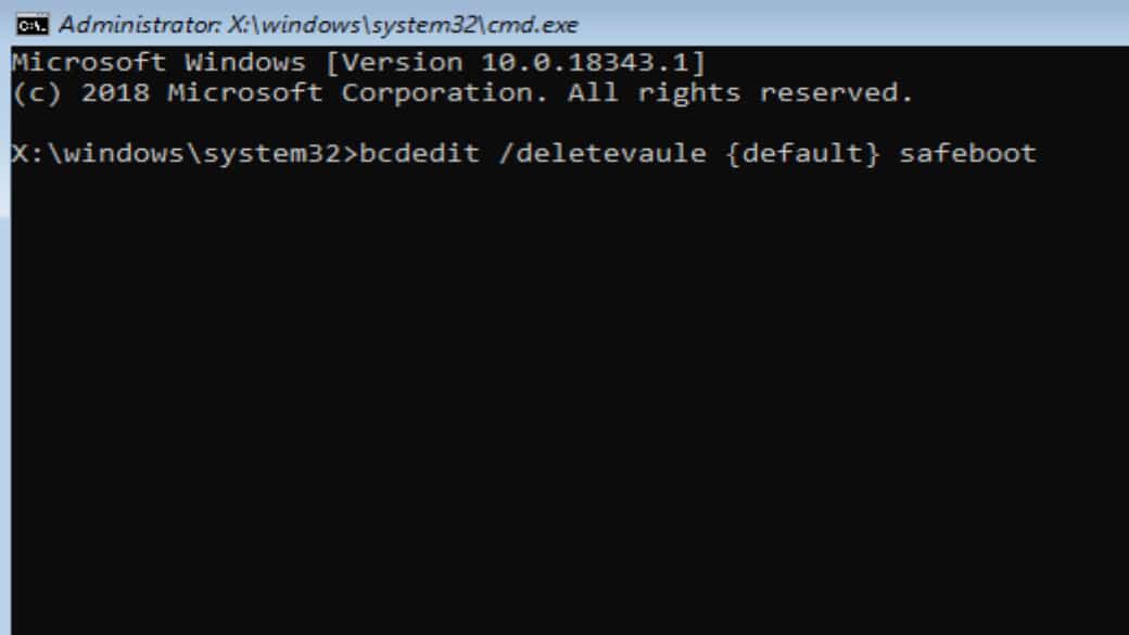 Bcdedit default. Bcdedit /deletevalue команда. Windows safeboot. Windows 10 safeboot. Режим safeboot.