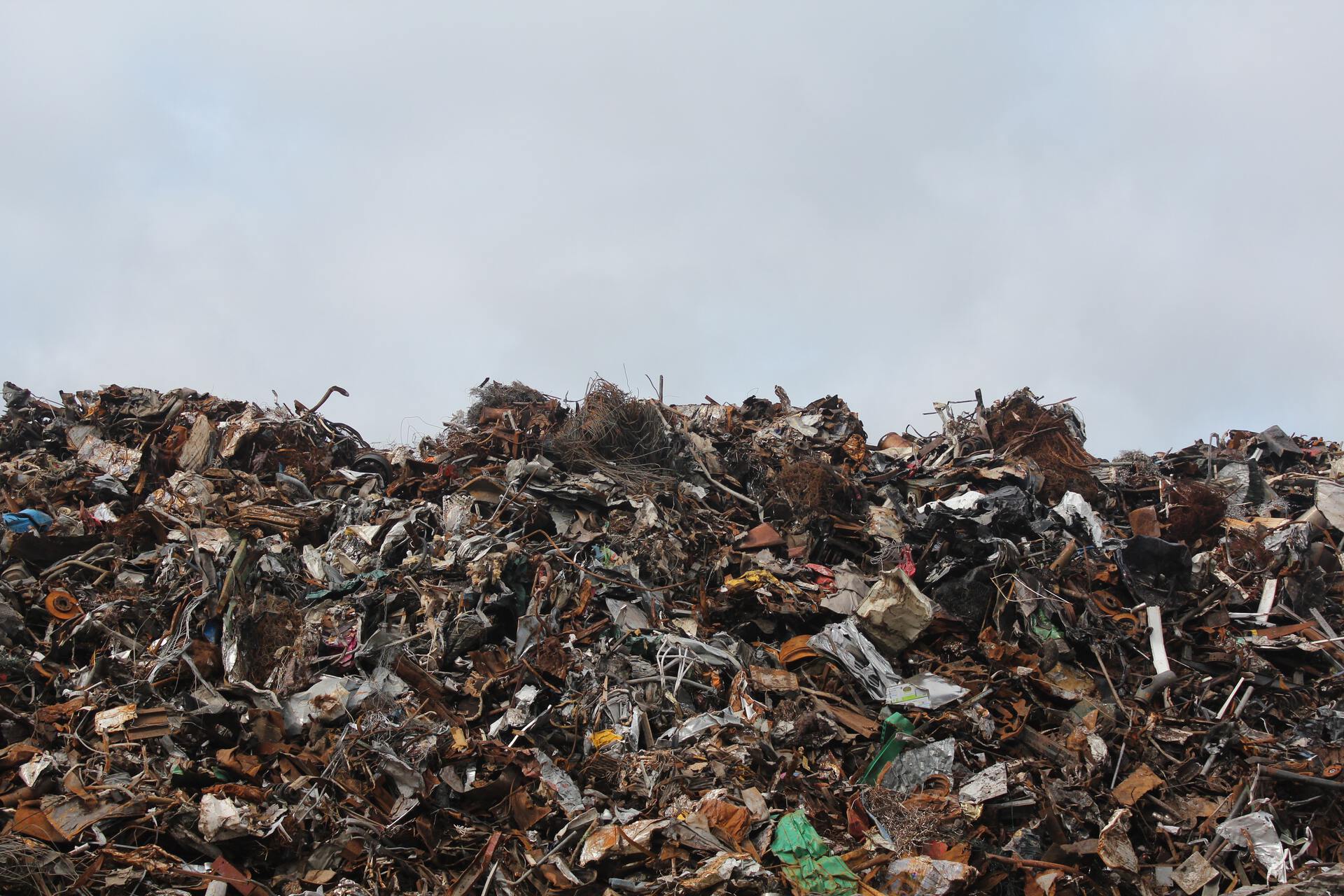 Image of a stacked landfill.