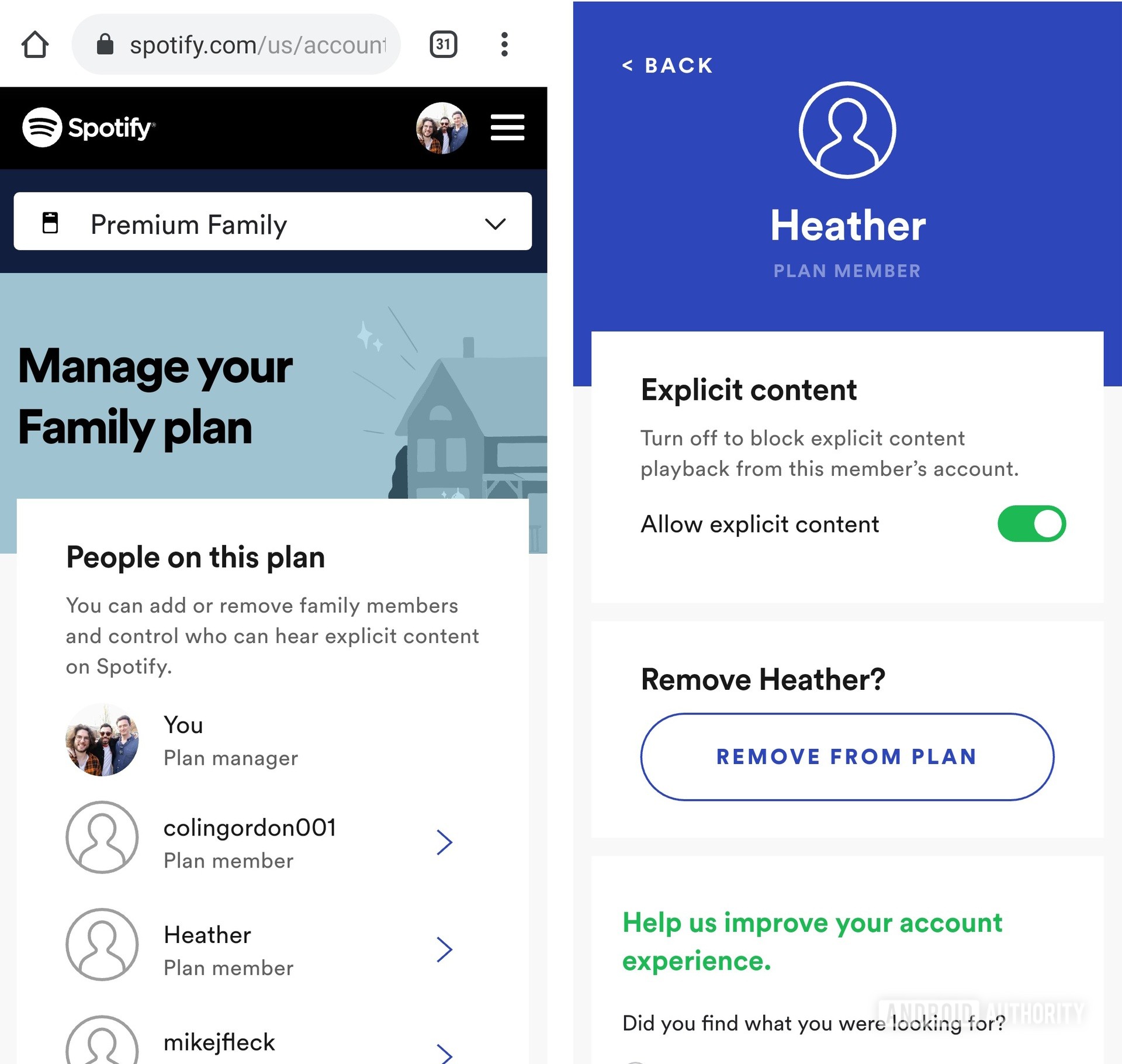 How To Set Up Spotify Family Parental Controls ANDROID AUTHORITY