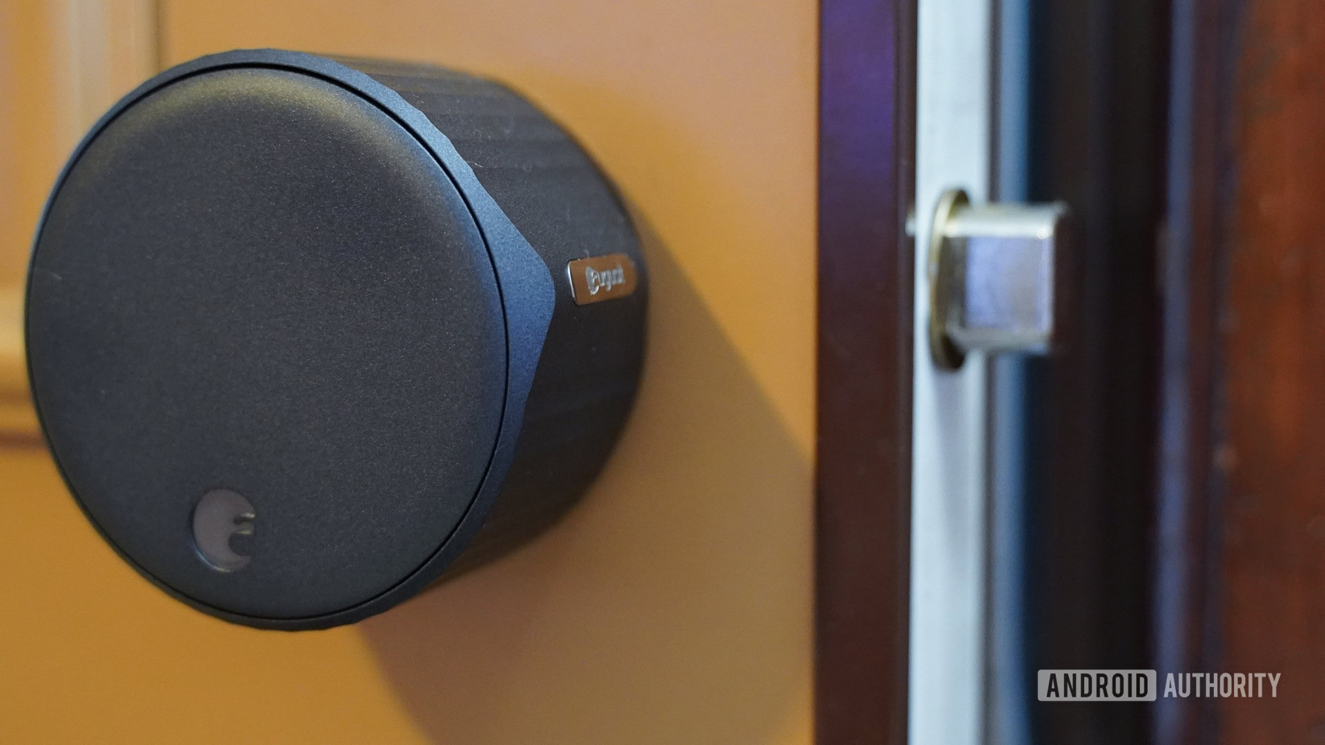 August smart lock assembled view with bolt
