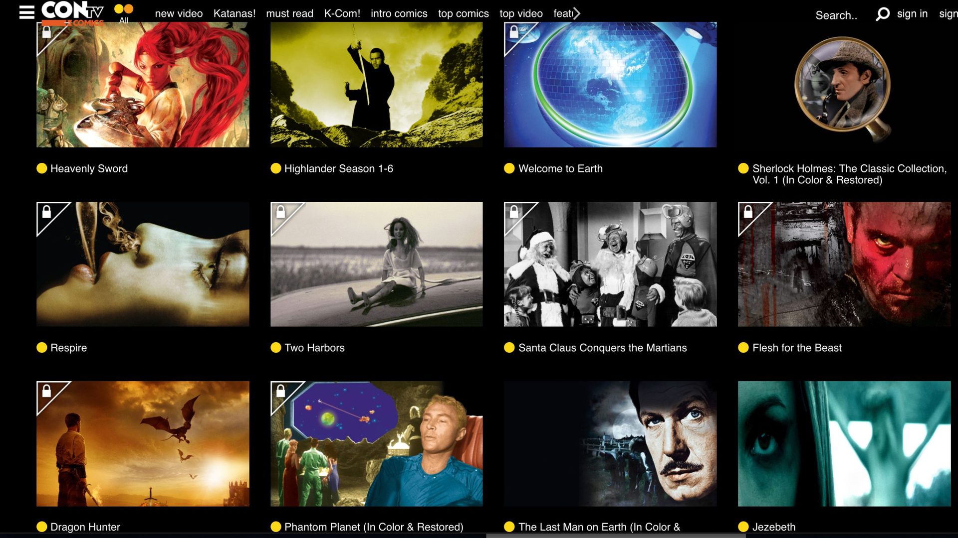 ConTV Screenshot - free movies website