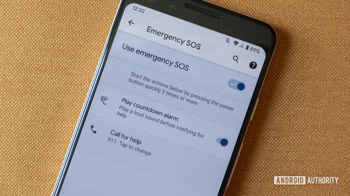 android 12 developer preview 1 emergency sos