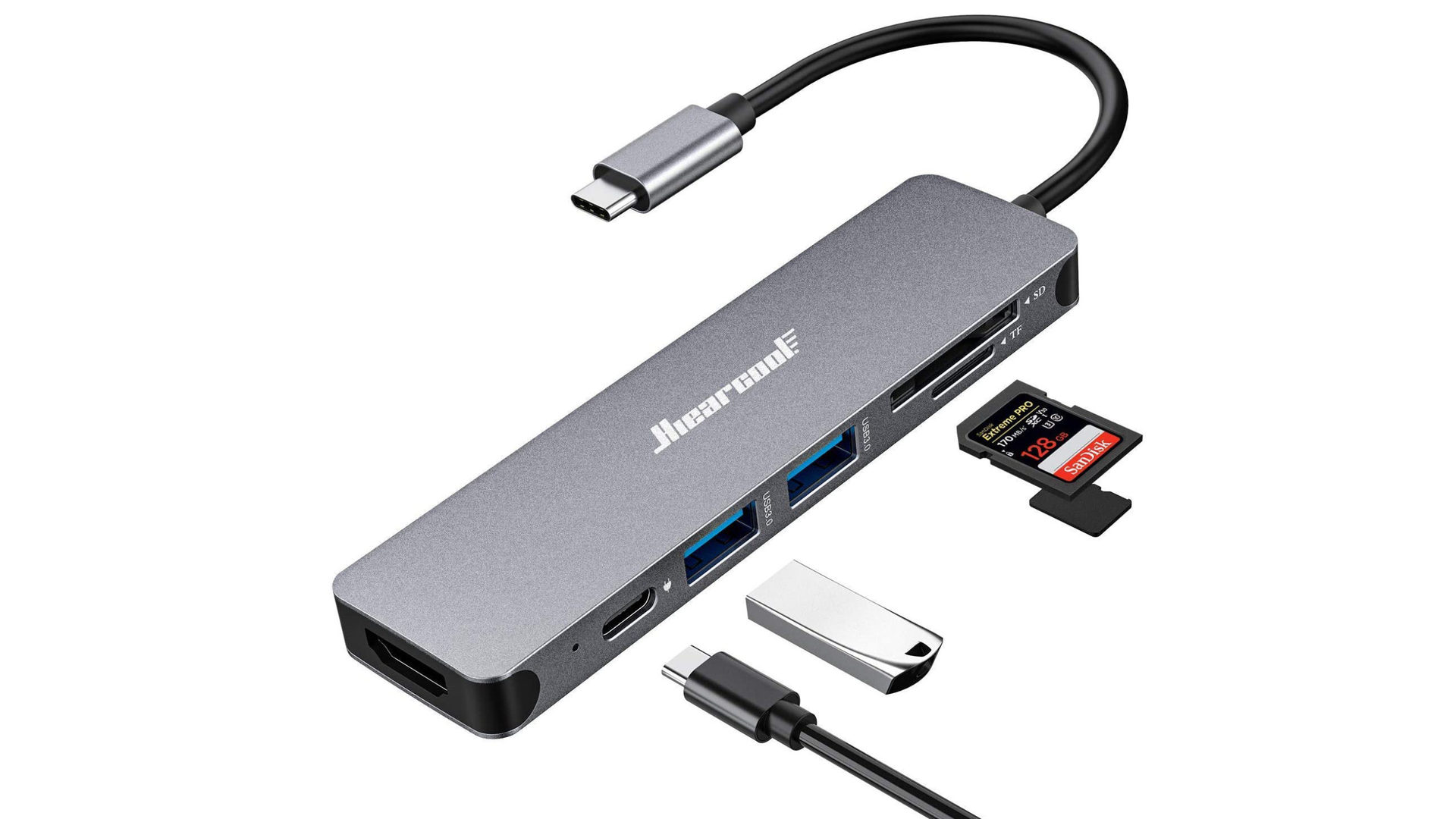  Hiearcool USB C Hub, USB C Multi-port Adapter for