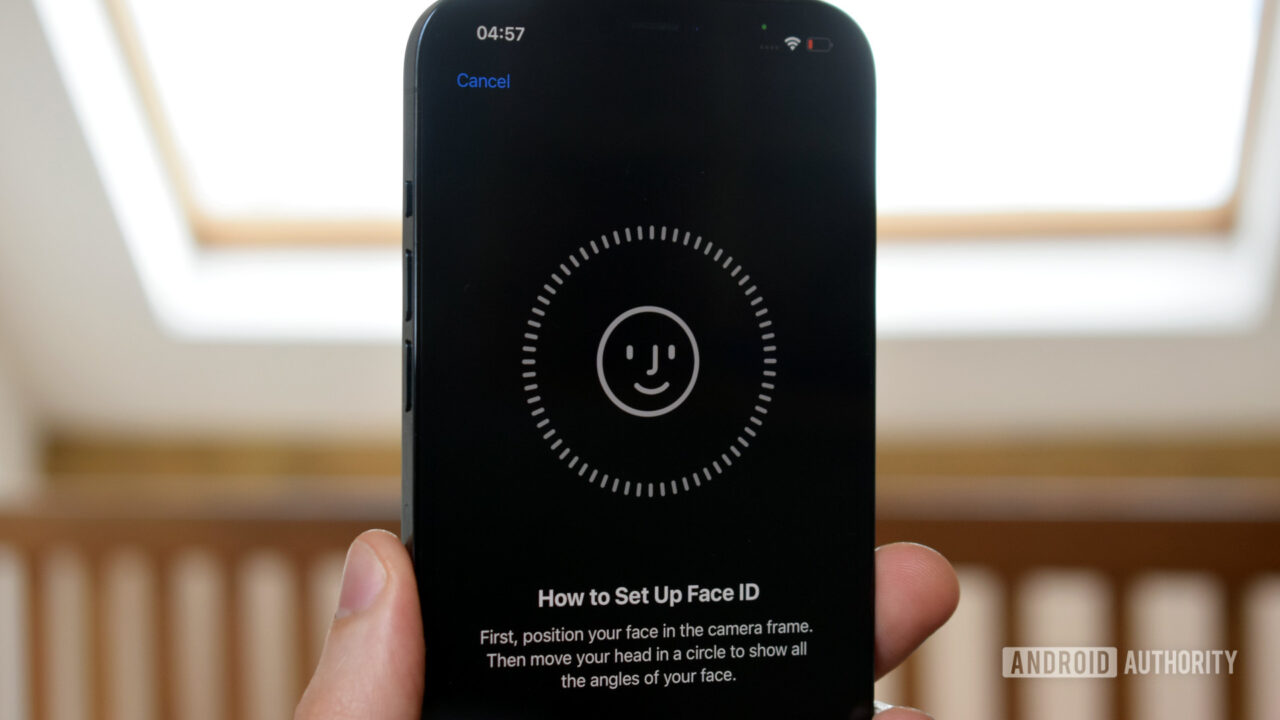 how to put face id on apps android