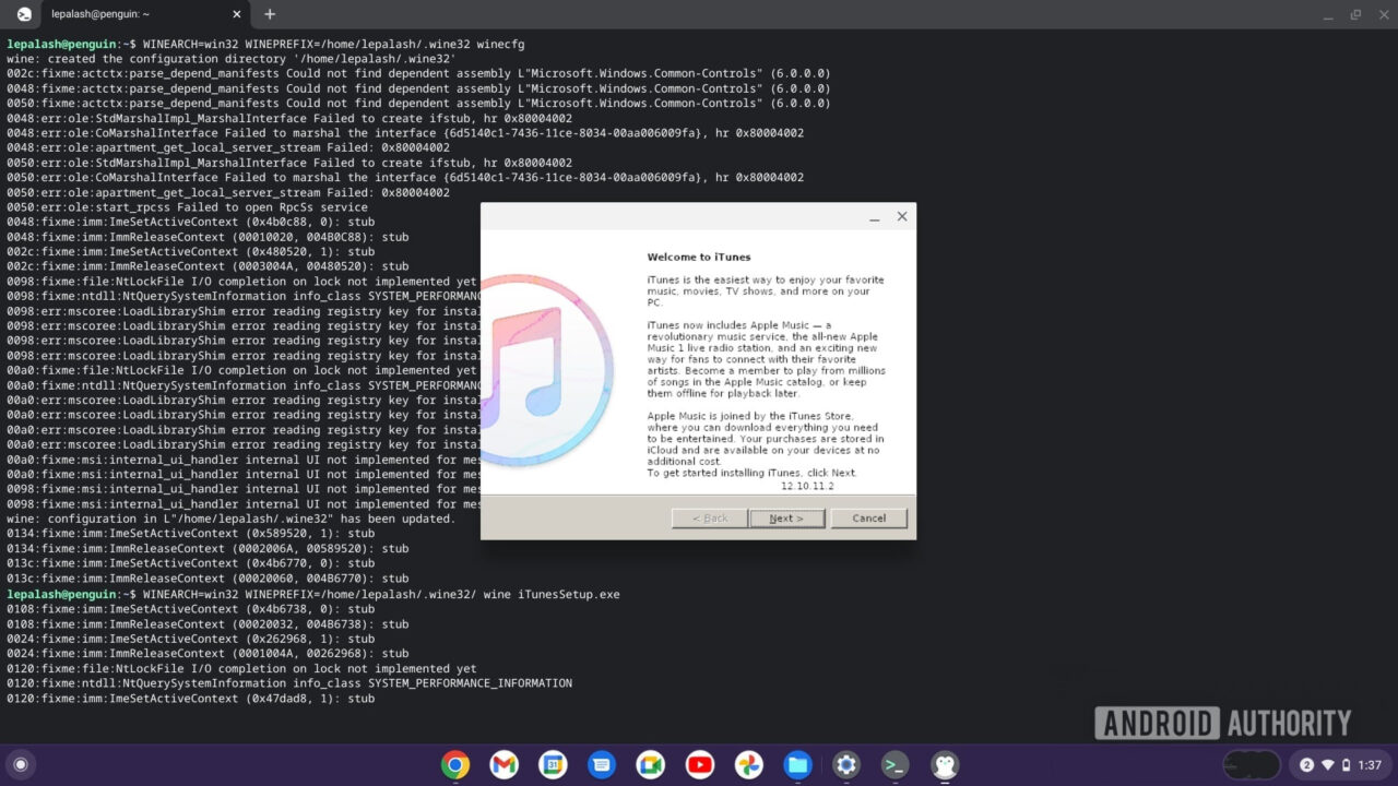 can itunes be installed on a chromebook