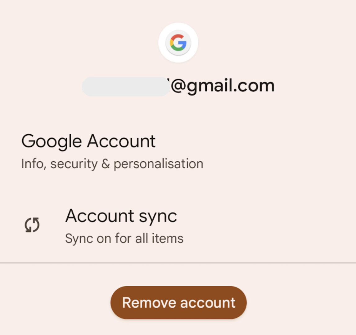 android change primary email account