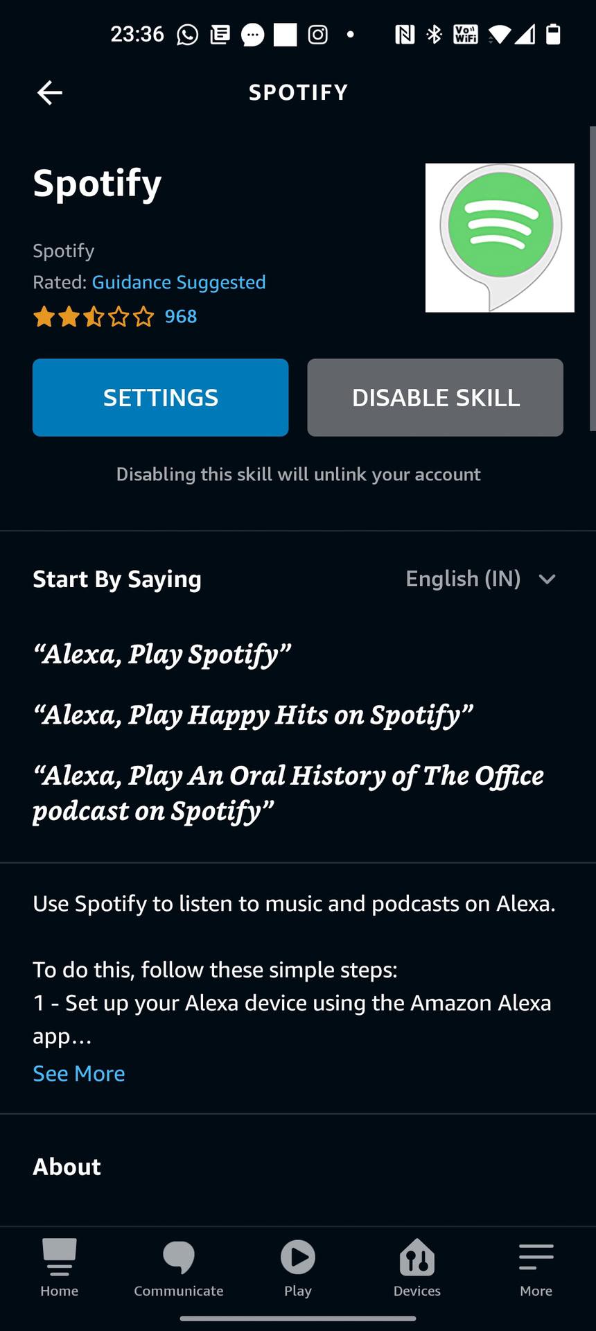  Spotify : Alexa Skills