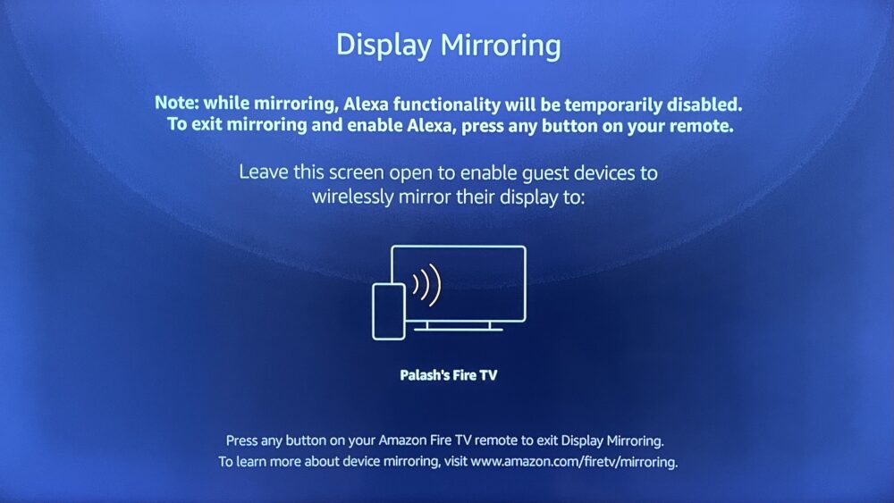 fire stick screen mirroring