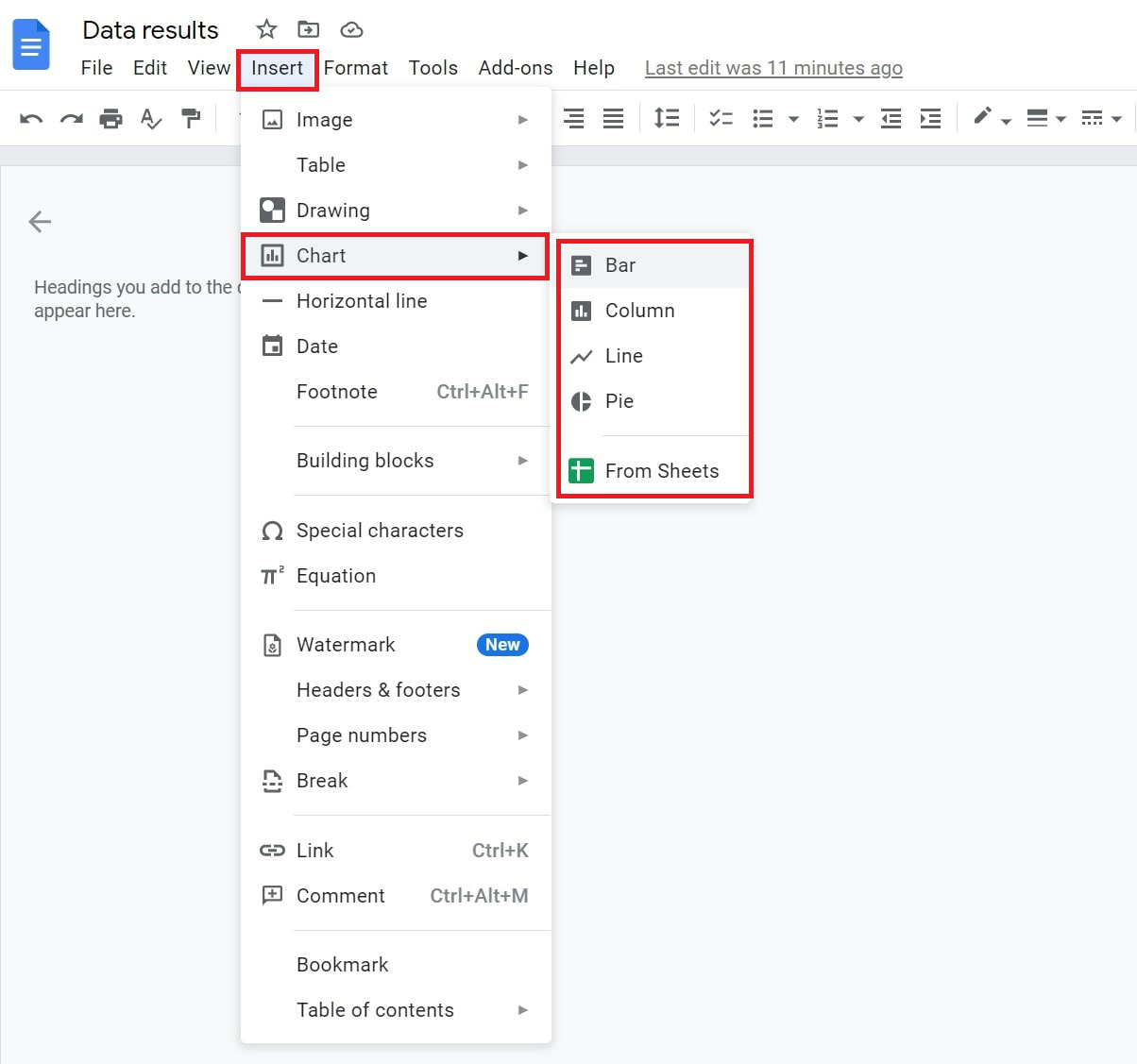 How To Make A Graph On Google Docs Android Authority