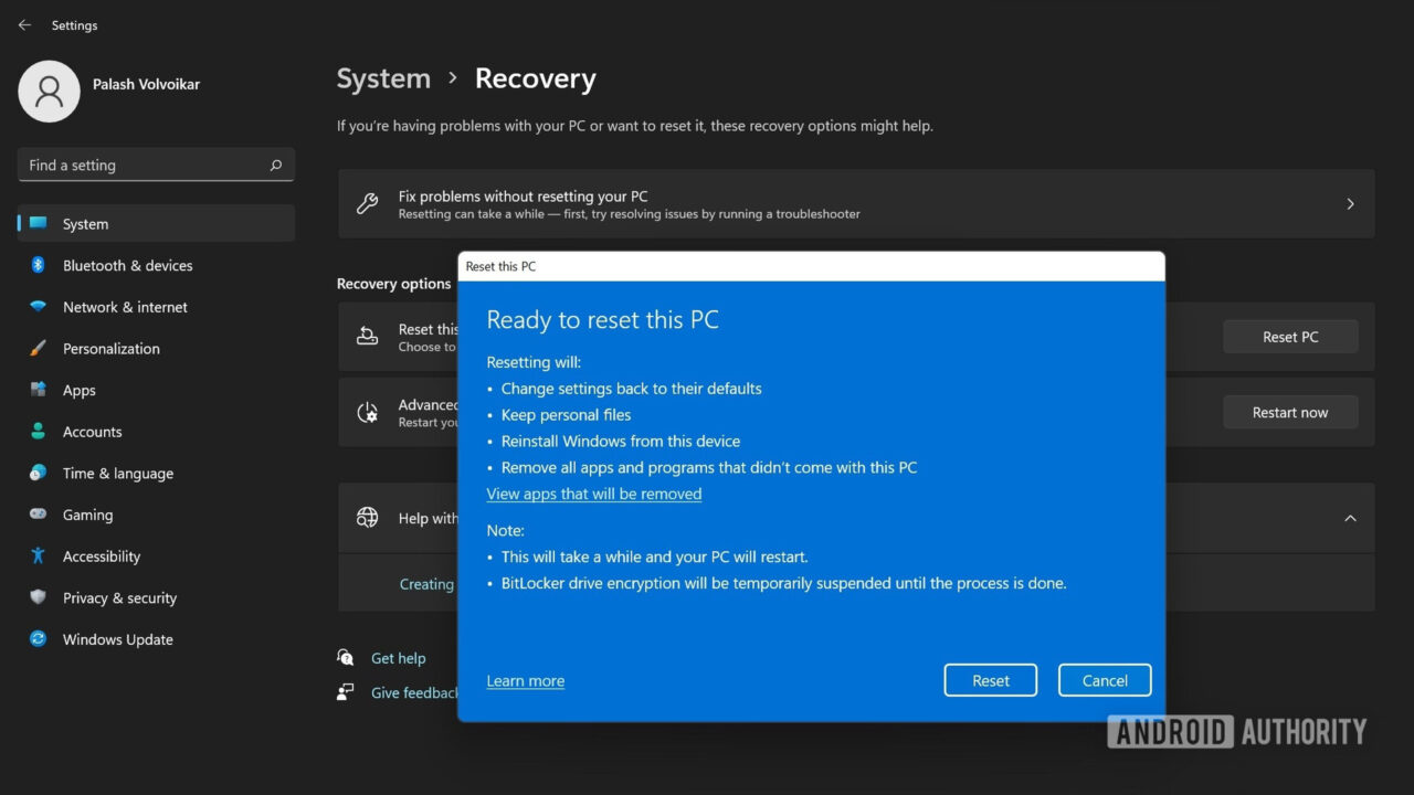 How to reset your Windows 11 without reinstalling - Android Authority