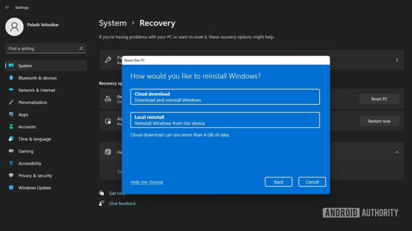 How to reset your Windows 11 without reinstalling - Android Authority