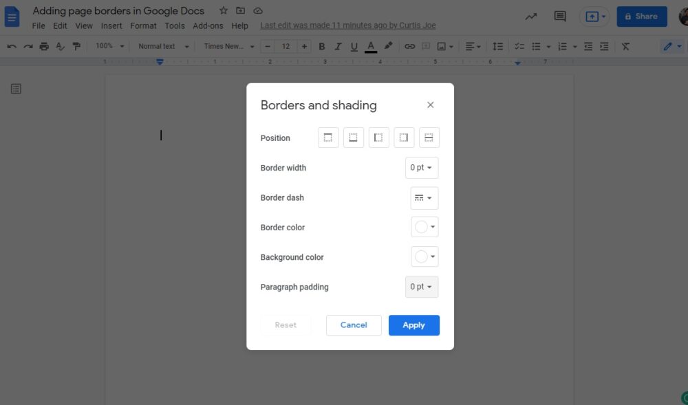 How to add borders in Google Docs - Android Authority