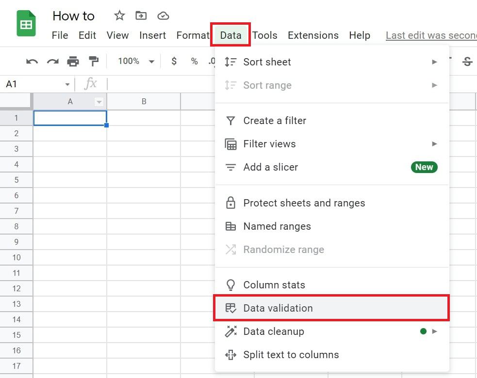 How To Create A Drop down List In Google Sheets