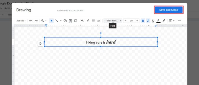 how to add a text box on google docs