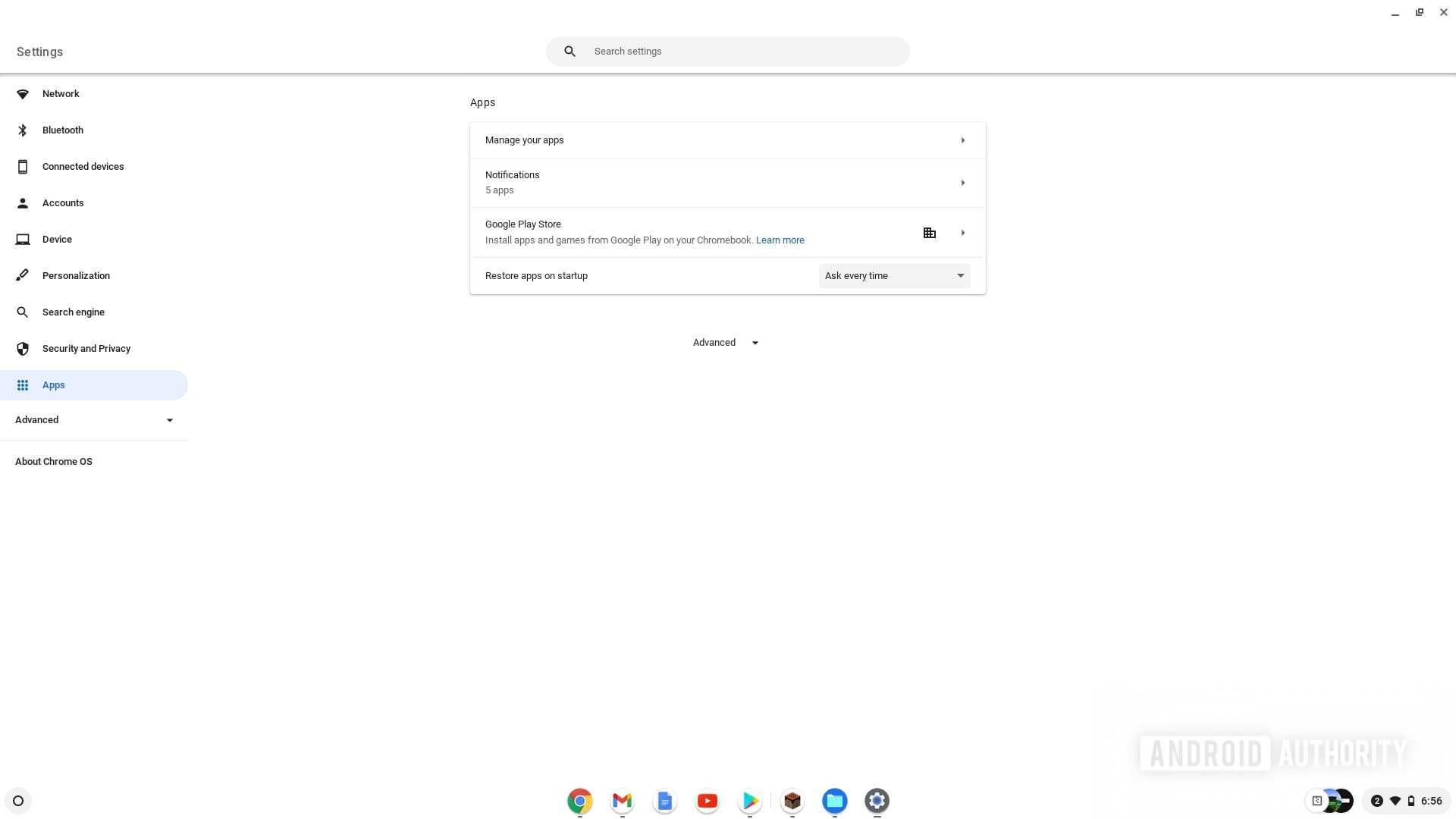 Chromebook Play Store enabled