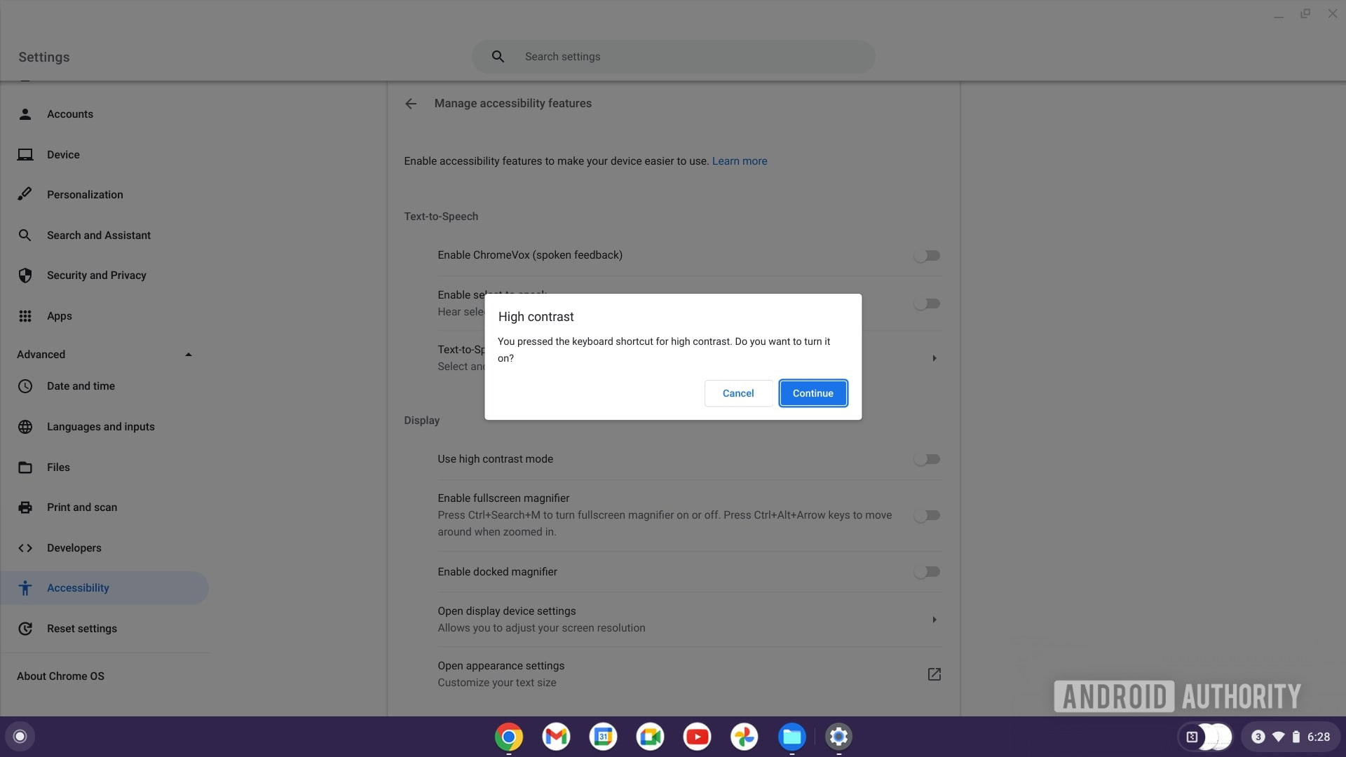 Time to Talk Tech : High Contrast Mode on a Chromebook (inverted colors)?