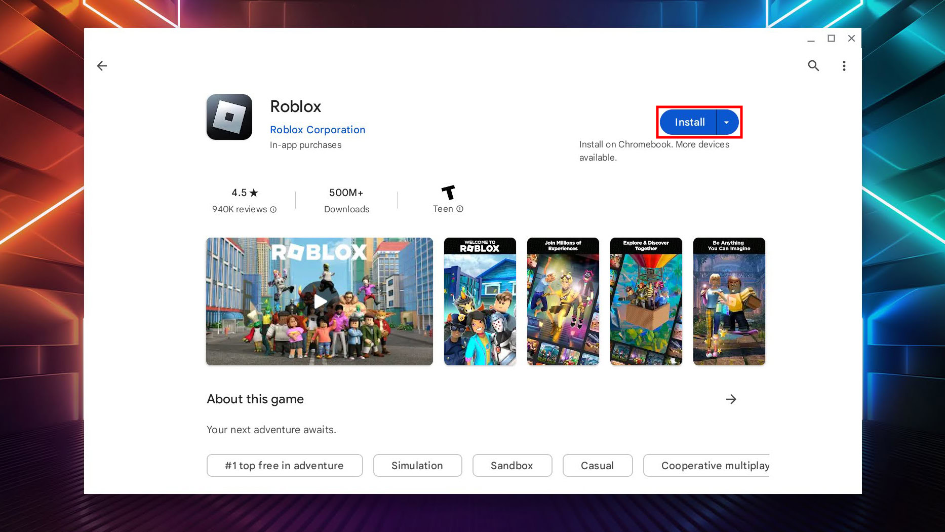 How to Install Roblox on Chromebook Without Google Play Store - 2022 