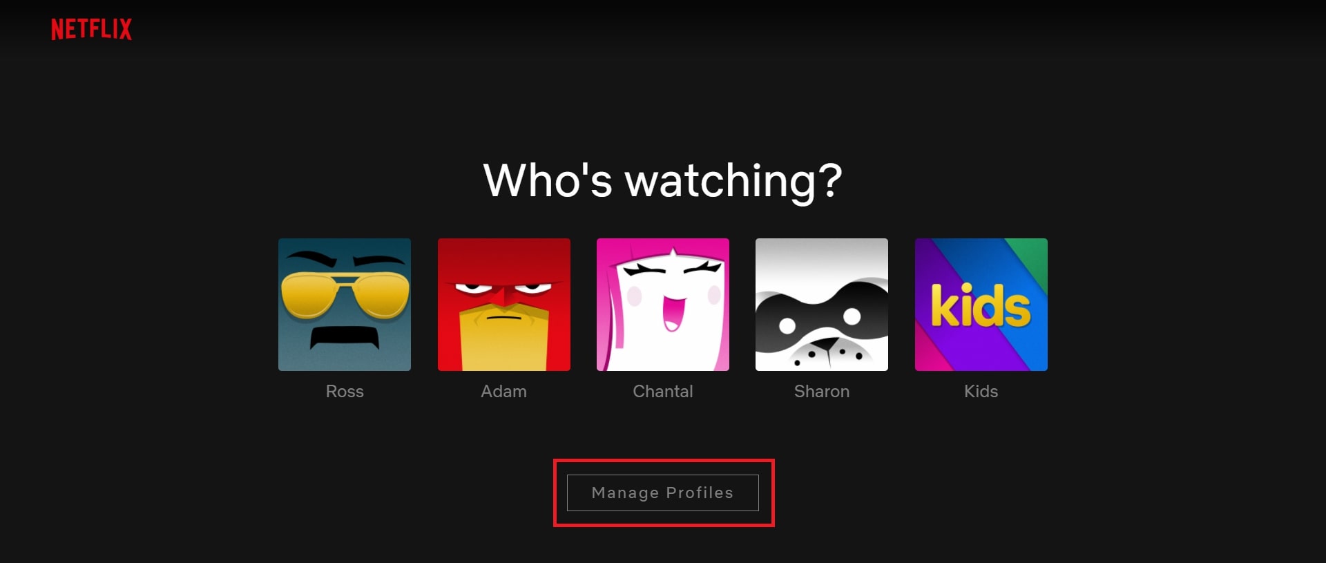 Manage Netflix Profiles