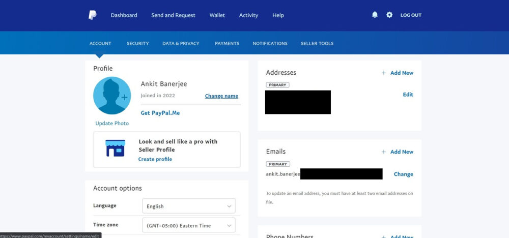 how to change your mobile number on paypal