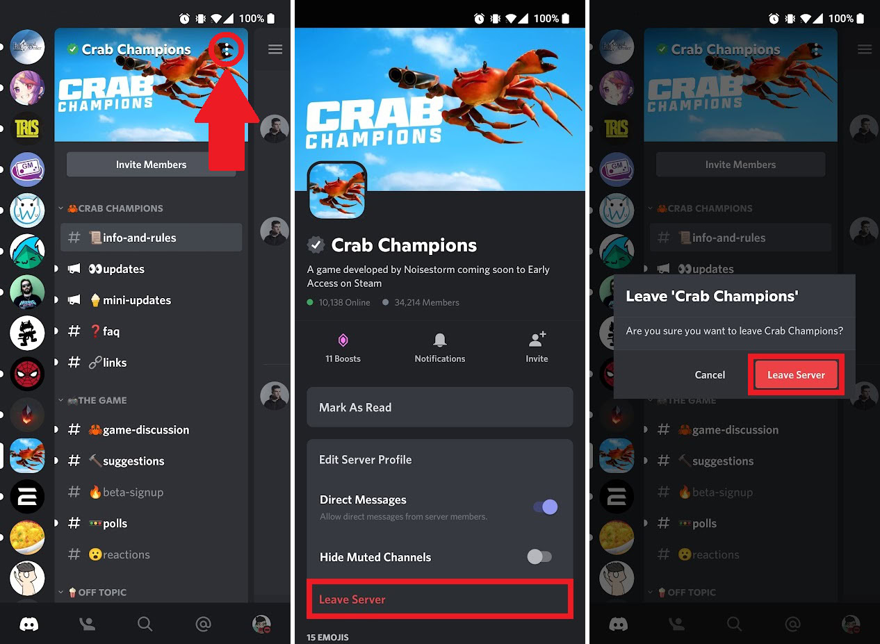 How to Leave a Discord Channel on Android (with Pictures)