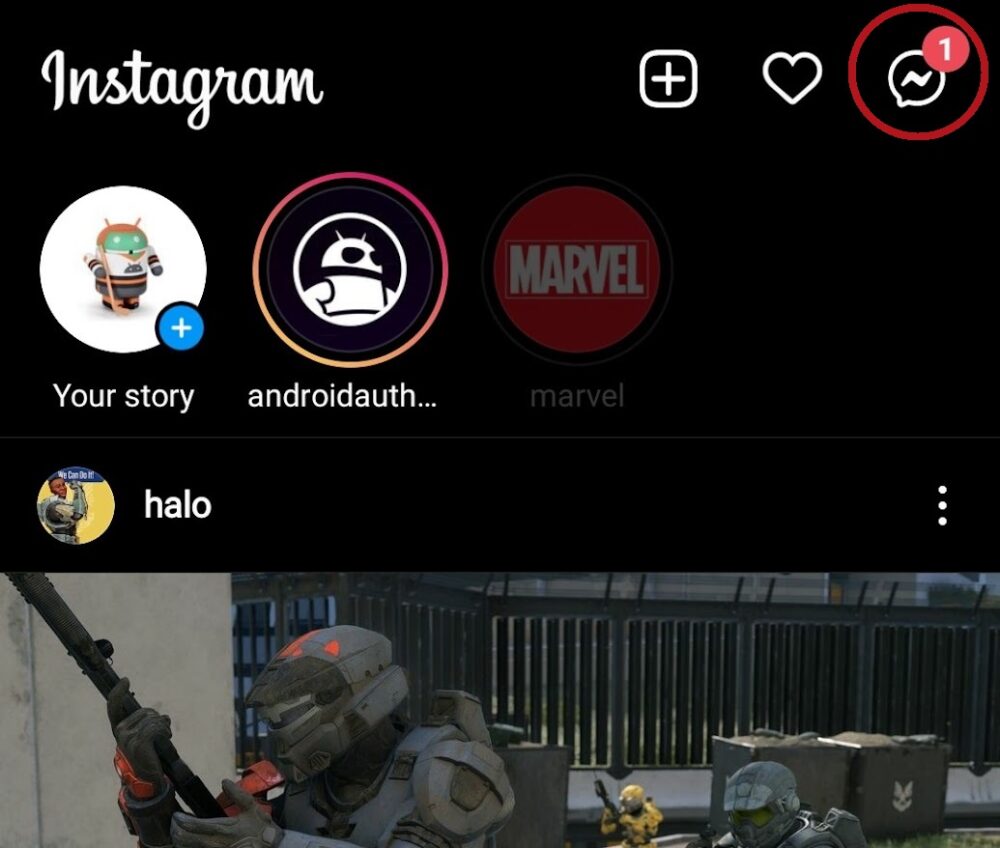 instagram message settings android