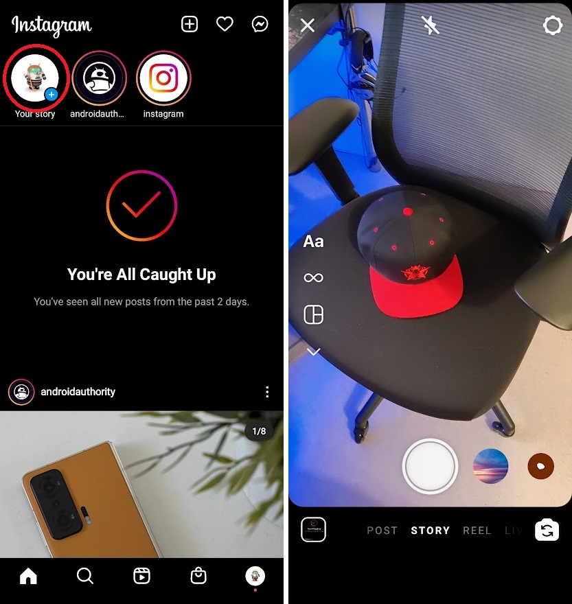 How to change Instagram stories background color - Android Authority