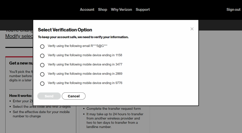 total by verizon change phone number online