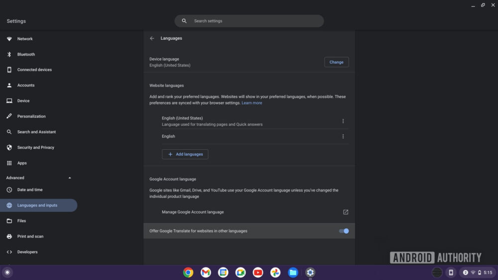 How to change the language on a Chromebook - Android Authority