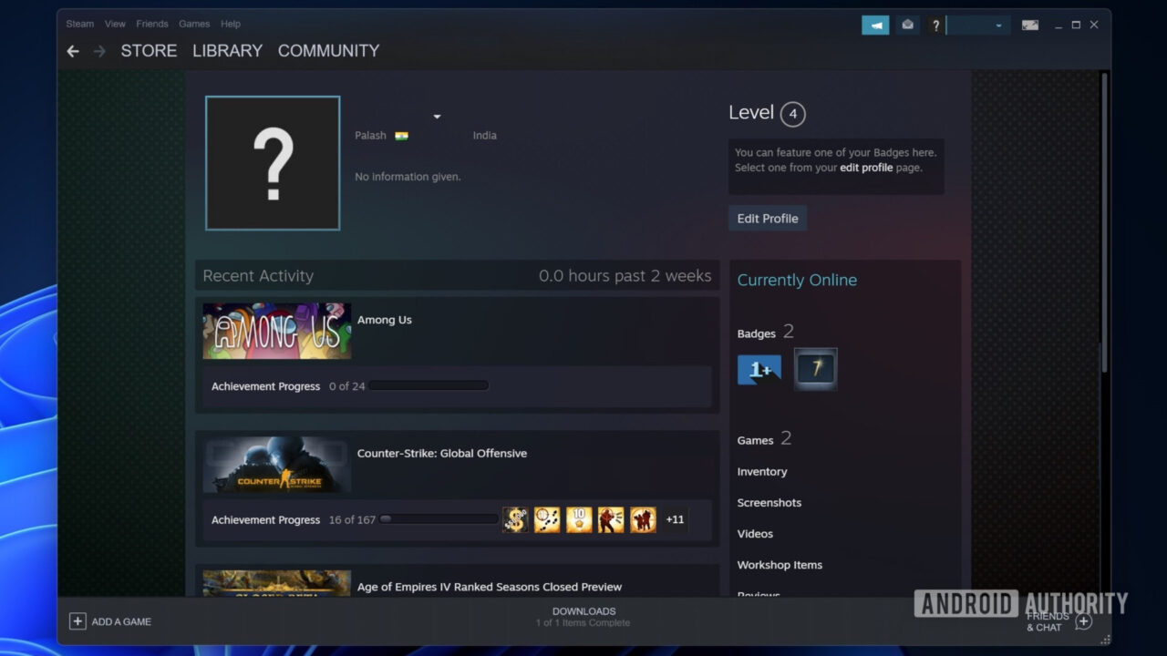 how to hide link in steam profile