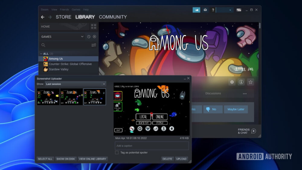 How to take and find screenshots on Steam - Android Authority