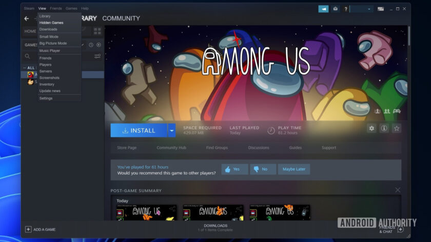 How to hide Steam games and profile activity - Android Authority