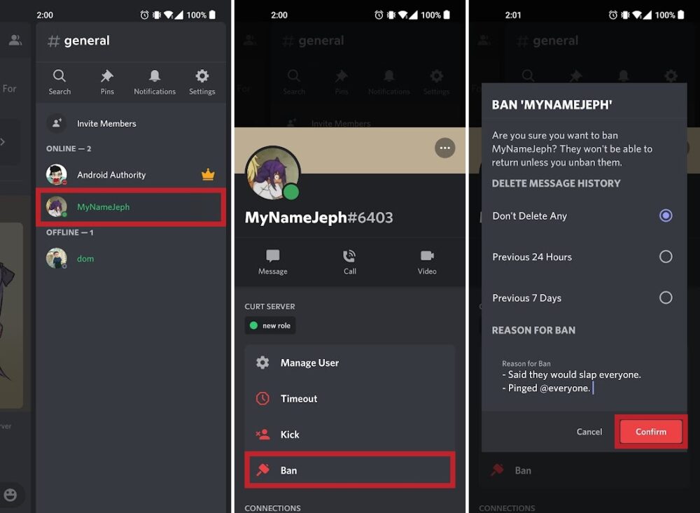 How to ban or unban someone on Discord - Android Authority