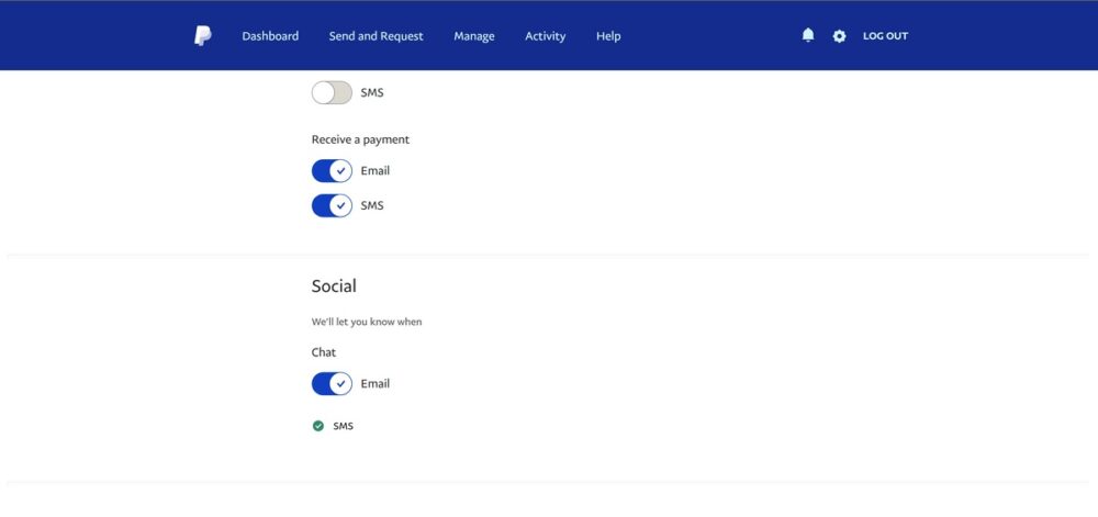 paypal turn off sms verification
