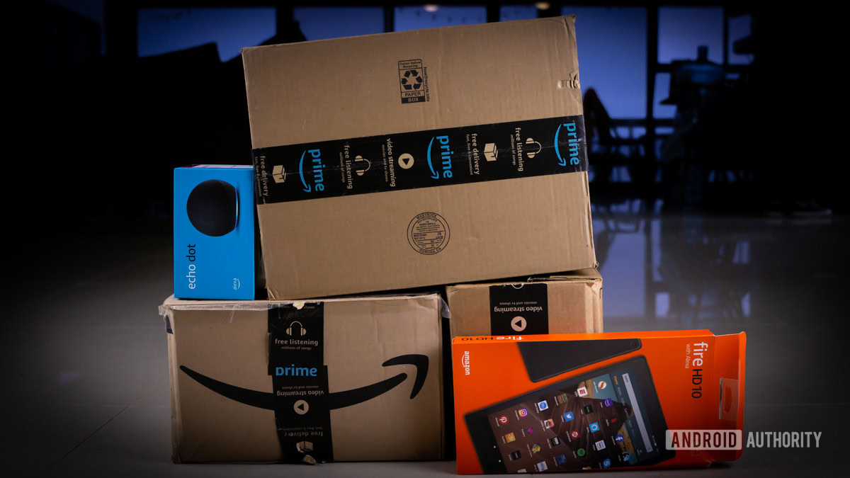 Amazon Prime day boxes.