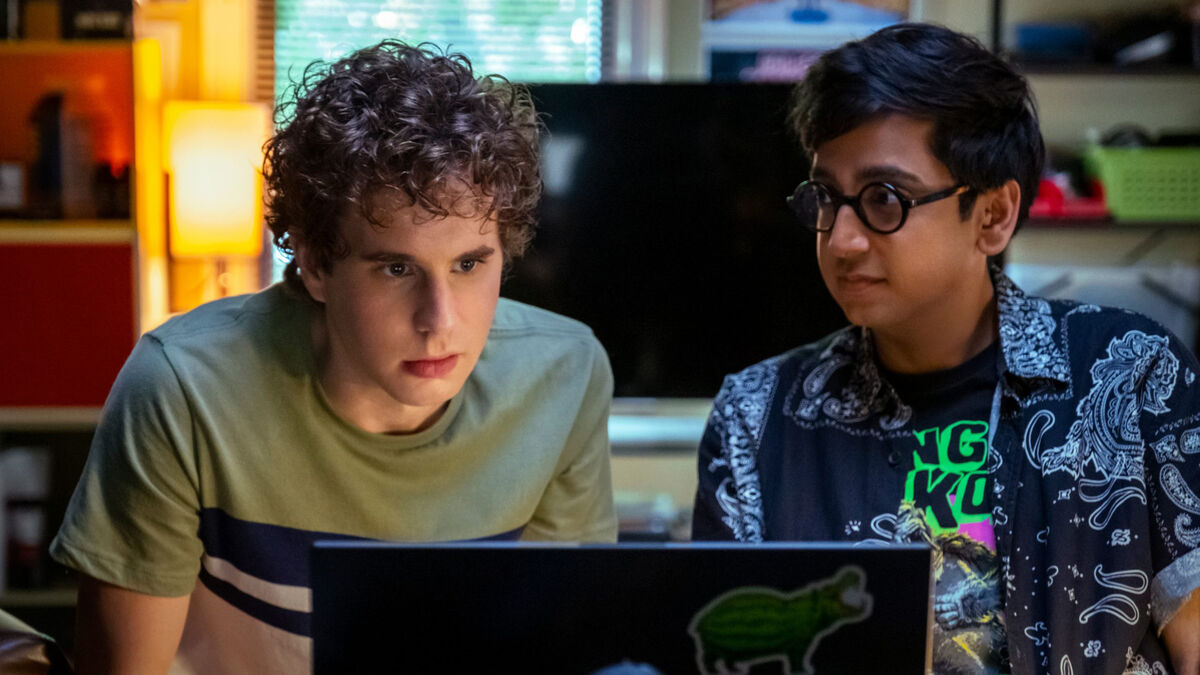 Ben Platt and Nik Dodani sit at a computer in Dear Evan Hansen - best new streaming movies