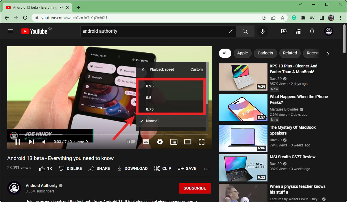 How to speed up  videos or slow them down - Android Authority